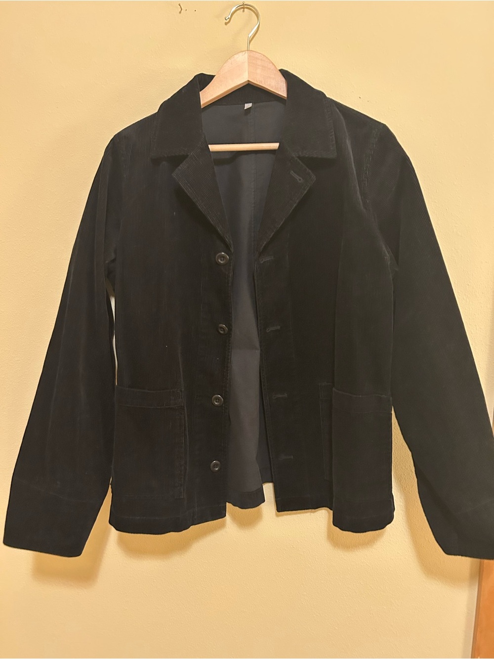 Muji Black Corduroy Blazer Jacket